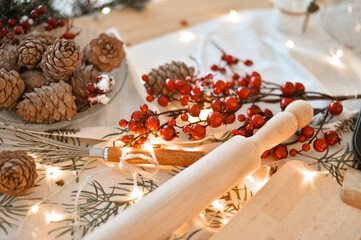 Making new year biscuits