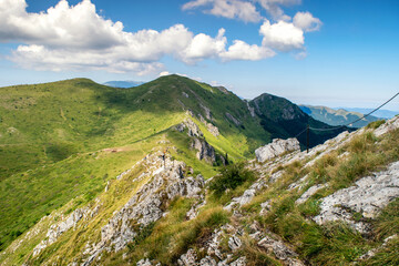 Beautiful mountain view from the path from Beklemeto to Kozya Stena, Troyan Balkan, Bulgaria