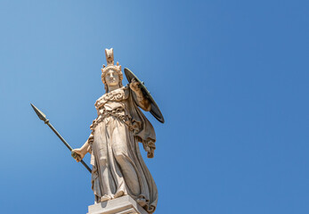 Athena the goddess of knowledge and wisdom statue