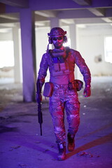 modern warfare soldier in urban environment
