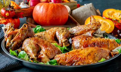 carved turkey for thanksgiving