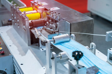 automatic machine for the manufacture of medical masks with nanofiber. Coronavirus and Covid-19 Protection