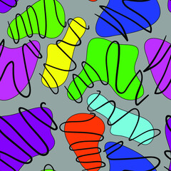 Fototapeta premium Seamless abstract colorful wonderful pattern for your creative ideas
