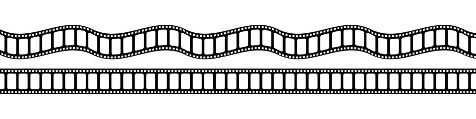 Fototapeta na wymiar Film Strip. Black Film Stripe, isolated. Vector blank film strip. Vector illustration