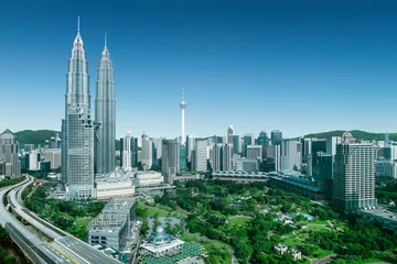 Möbelaufkleber A panoramic cityscape of the downtown area of Malaysia capital city, Kuala Lumpur © Image Craft