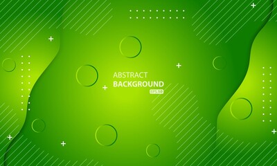 Minimal geometric green background. Dynamic shapes composition. eps 10.