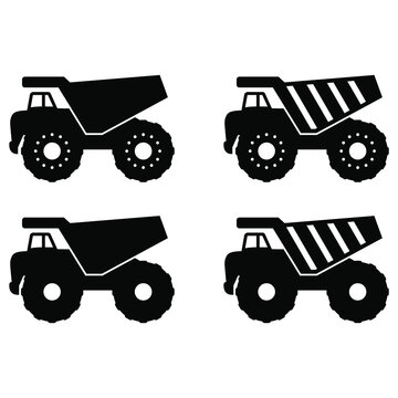 Heavy duty dump truck icon