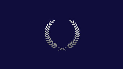 New gradient wreath icon on blue dark background, Best wheat icon