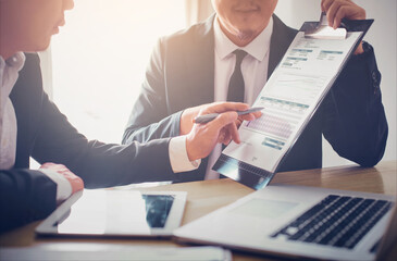 Two businessmen meeting at office room