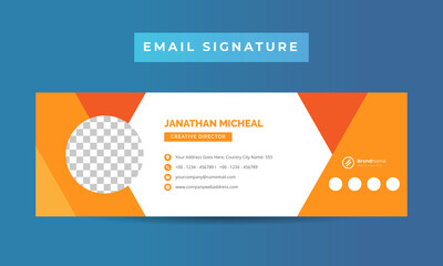 Email signature template design or email footer