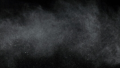 Powder in ascending movement floating in the air