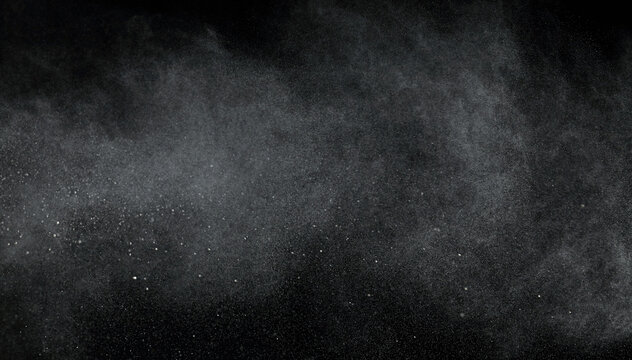 Powder in ascending movement floating in the air