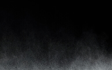 Powder in ascending movement floating in the air