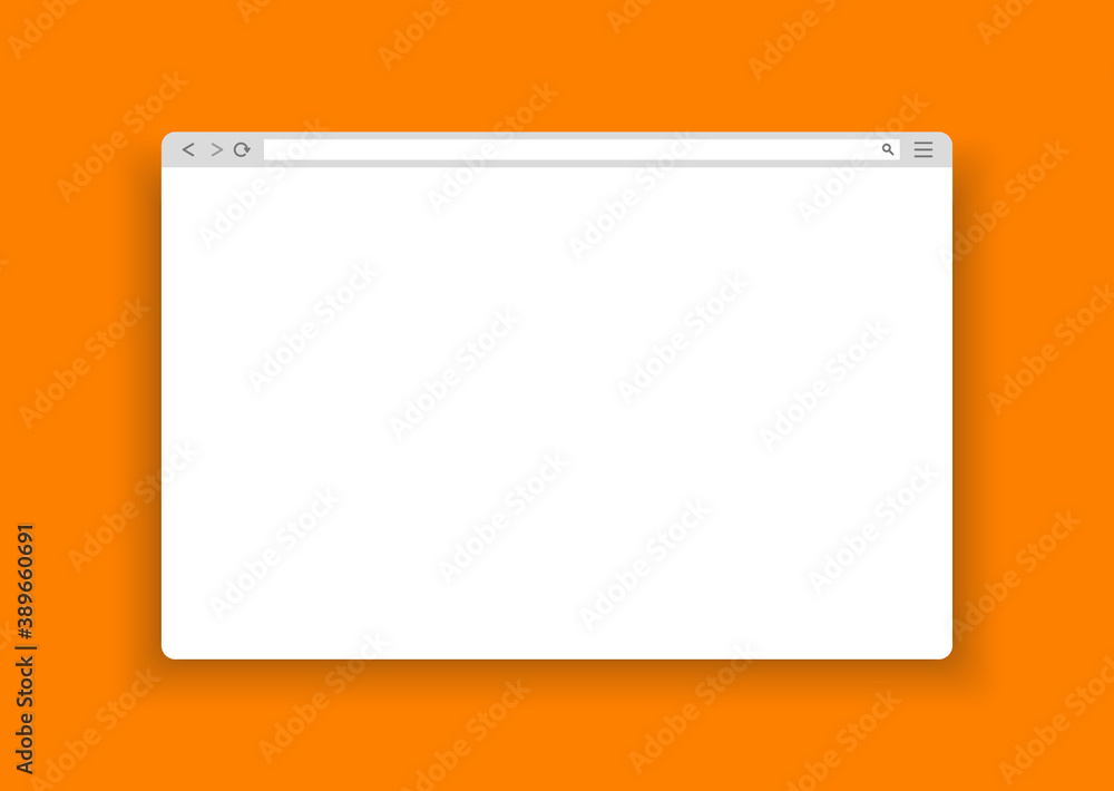 Poster Web Simple Browser window. Simple browser window. Flat vector illustration.