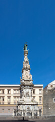 Fototapeta na wymiar Italy, Naples, the Immaculate conception obelisk, nobody