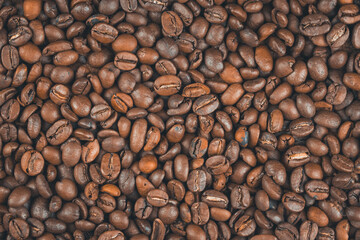 Background of roasted coffee beans