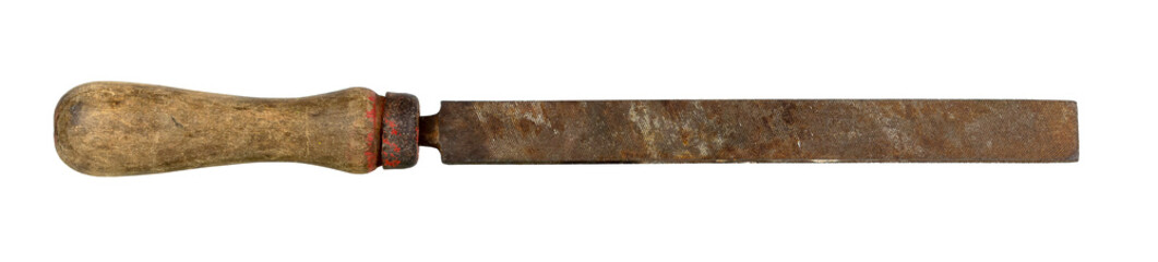Old rasp isolated on a white background