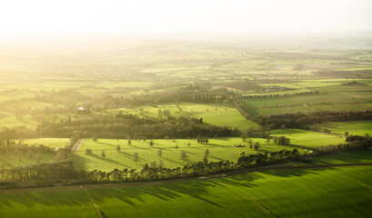 Fototapeta na wymiar Oxfordshire's Countryside form the Sky