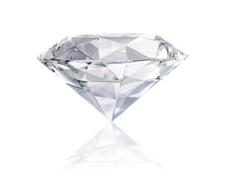 Dazzling diamond on white background