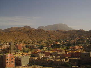 Obraz premium The dry Saharan landscapes and Atlas Mountains around Agadir in Morocco, Africa