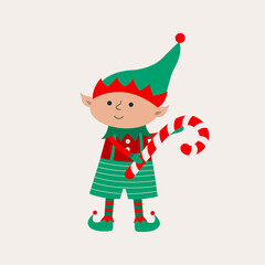 Christmas elf with lantern