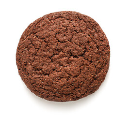 Single sweet chocolate cookie