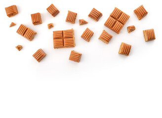 Sweet tasty caramel candies