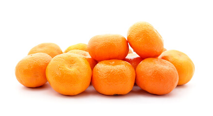 Many orange mandarins.