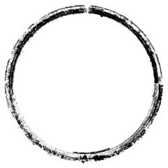 Circle Brush Stroke Border Frame . Grunge Element for your Design .