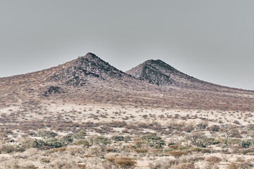 Beautiful landscape view in Namibia, Africa