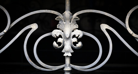 wrought iron black fence pattern