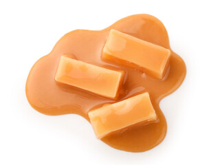 Sweet tasty caramel candies