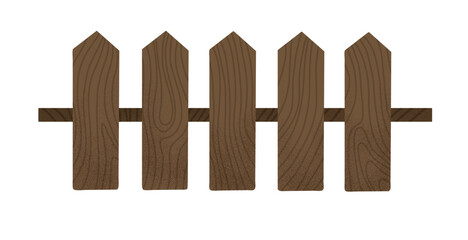 wooden fence flat childrens raster illustration