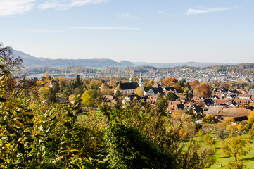 Arlesheim, Dom, Kirche, Birstal, Birsebene, Dorf, Ermitage, Herbst, Herbstlaub, Herbstfarben,...