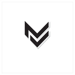 V M Logo Letter Vector Illustrator