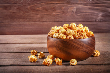Tasty sweet caramel popcorn