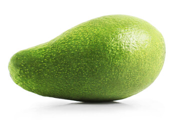Fresh avocado isolated on a white background. Side view