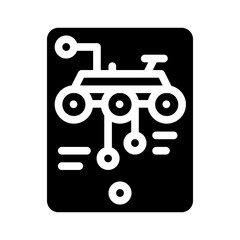 rover characteristics glyph icon vector illustration sign
