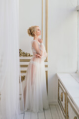 Conceptual wedding, the morning of the bride in the European style.