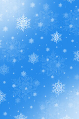 Fototapeta na wymiar snowflakes on a blue background