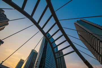 Chong Nonsi pedestrian bridge in Bangkok's Sathorn area