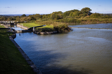 Fototapeta premium Caen Hill Locks, Wiltshire, England
