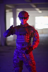 modern warfare soldier in urban environment