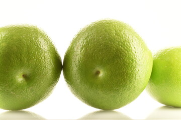 Ripe juicy sweets, close-up, on a white background.