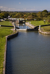 Fototapeta na wymiar Caen Hill Locks, Wiltshire, England