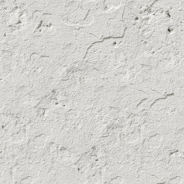 Seamless white painted concrete wall texture. 4K