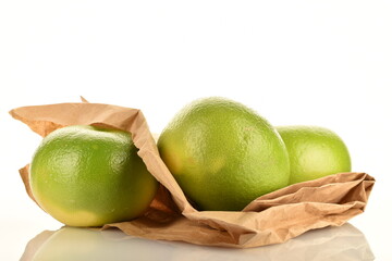 Ripe juicy sweets, close-up, on a white background.