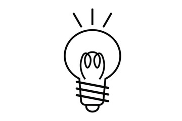 電球マークのイラスト