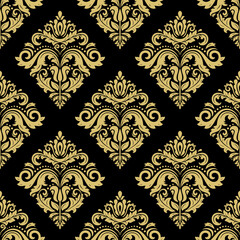 Classic seamless golden pattern. Damask orient ornament. Classic vintage background. Orient ornament for fabric, wallpaper and packaging