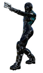 3d render of a soldier in action